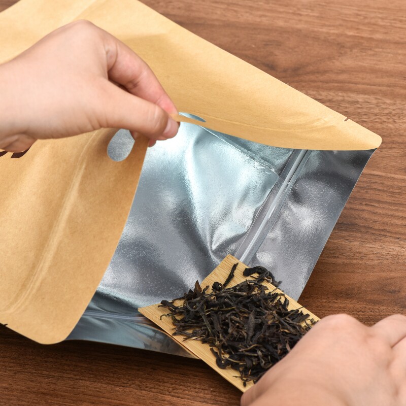 普洱散茶密封袋古树毛茶半斤一斤牛皮存储袋大叶生茶包自封袋