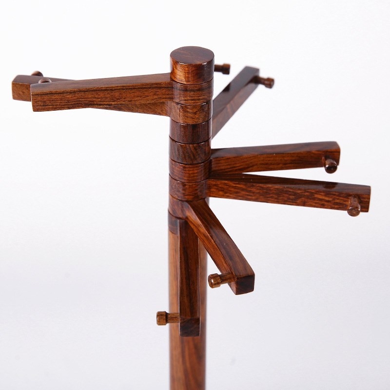 随缘 毛笔架笔挂架子实木中式挂架红木创意旋转国画书法