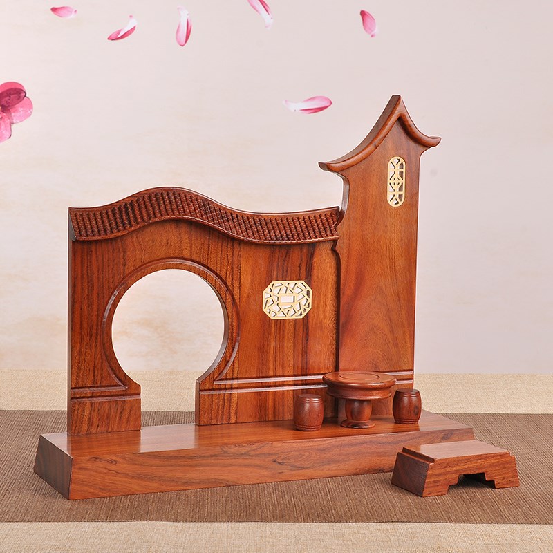 红木雕工艺品摆件底座玉器展示架业乔迁新居礼品家居客厅装饰品