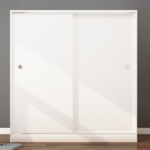 衣柜推拉门实木现代经济型2门组装板式家用柜子卧室儿童衣橱