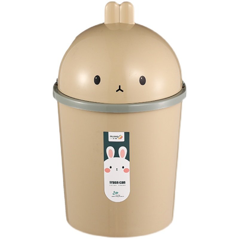 卧室带盖垃圾桶家用小房间用有盖废纸篓宿舍爱少女翻盖儿童卡通