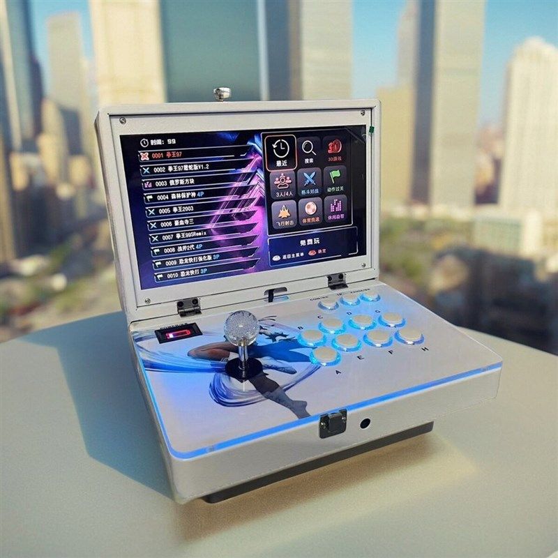 寸便携式街机台式一体机拳皇家用格斗机月光宝盒摇杆游戏机