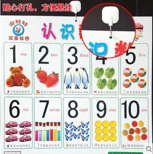 婴幼儿童无声挂图全岁宝宝早教拼音挂图启蒙看图识字认知卡