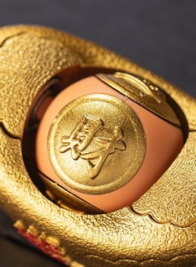 创意招财元宝茶宠摆件中式转运球手把件特色文创礼品客厅桌面装饰