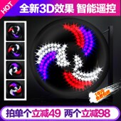 美发转灯发廊标志灯变色挂壁风车灯美发店灯箱理发店标志转灯