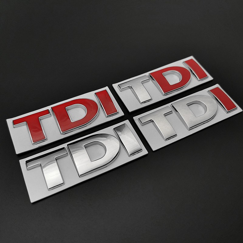 汽捷达新速腾宝来朗逸迈腾汽车TDI涡轮增压金属车贴改装贴车标