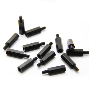 M3黑色尼龙柱螺丝塑料单头六角隔离柱 6mm x5x6x8x10x12x20x30x50