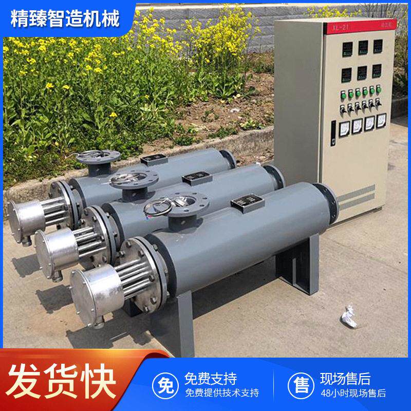 空气加热器管道加热器卧式氮气液体循环不锈钢管道式加热器厂家