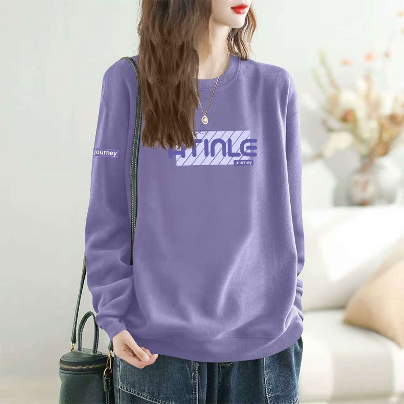 纯棉时尚长袖卫衣女秋冬新款