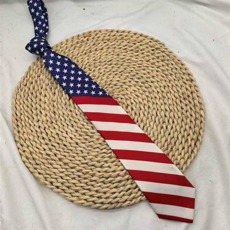 美利坚领带 舞台表演出潮男英伦风时尚流行美国国旗图案领带