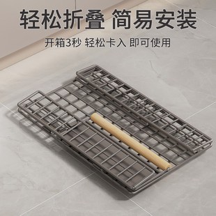 沥水架家用水槽底碗碟收D纳架折叠多功能餐具整理碗碟 厨房抽拉式