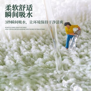 家用卫生间门口地O毯浴室防滑垫吸水脚垫 厂家卡通小雏菊植绒地垫