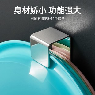 304不锈钢洗脸盆收纳架子卫生间D浴室免打孔置物架放脸盆收纳挂钩