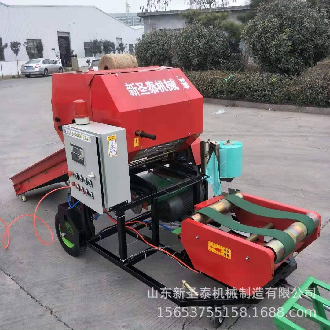 打捆包膜机玉米青储饲料临颍青储打捆机包膜机
