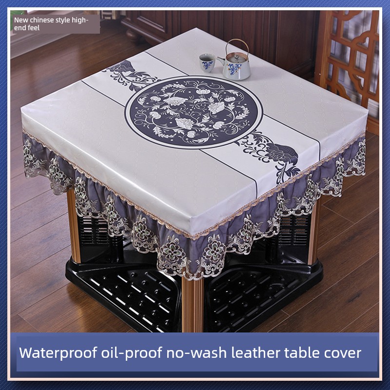 方火桌皮套电烤箱套防水防油中国八仙桌麻将机套防尘