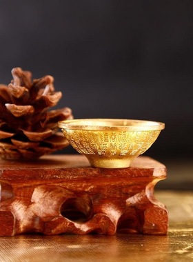 抓周道具金碗算盘铜称一周岁女宝