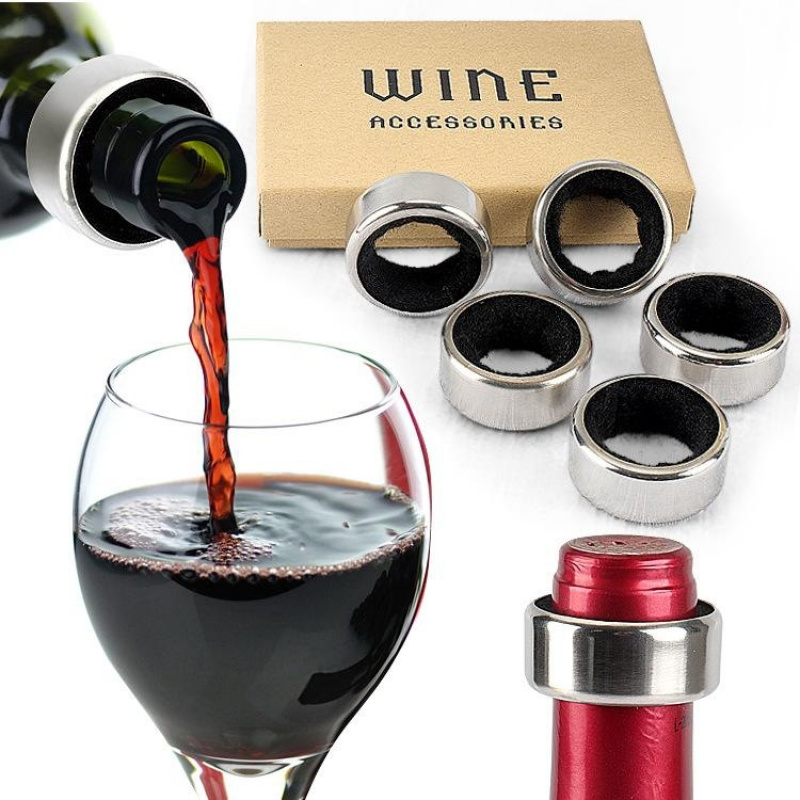 高档酒具配件不锈钢红酒工具 葡萄酒酒圈止酒环防漏止滴酒环家用