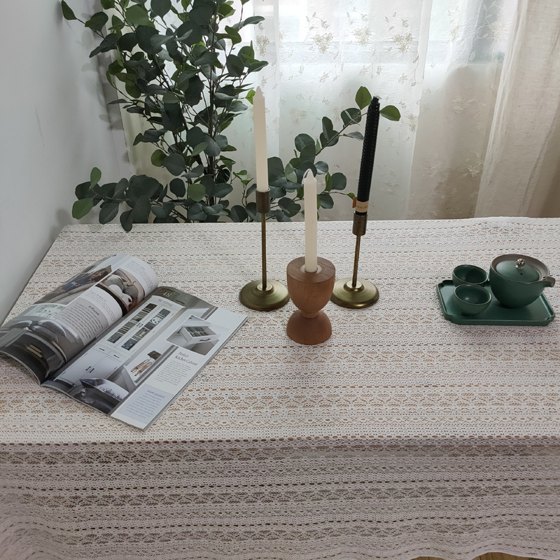 法式浪漫风情蕾丝桌布复古乡村长形花边西餐桌布圆形定制尺寸包邮