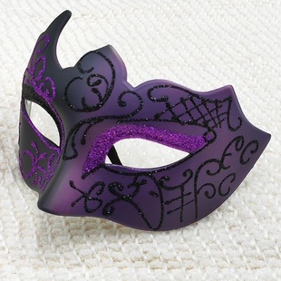 圣诞节国风古风半脸面具假面化妆舞会青铜感古装剧面罩万圣节饰品