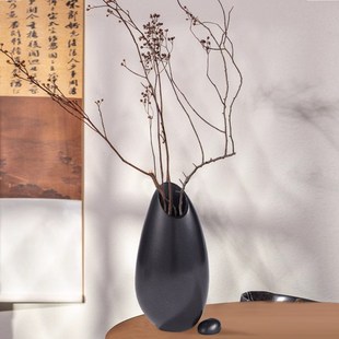 时来运转侘寂风花瓶摆件民宿客厅玄关壁龛柜插花电视柜.细长瘦高