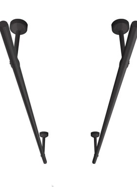 晾衣杆阳台顶装固定n式黑色32mm不锈钢晾衣架晒衣杆家用一根单杆