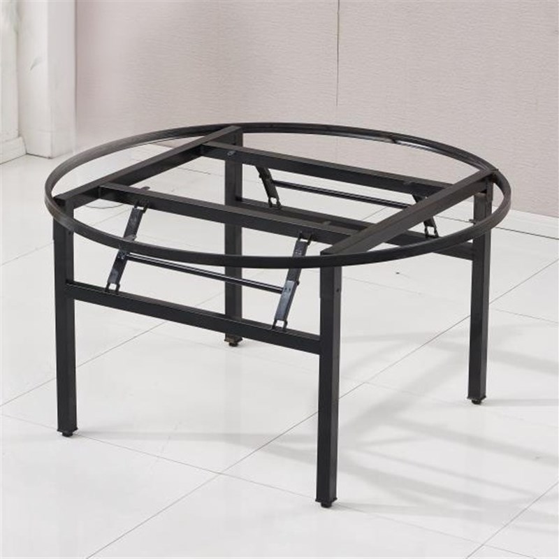 简易金属折叠桌架子可折叠桌腿支架圆桌J加厚家用台脚餐桌铁艺桌