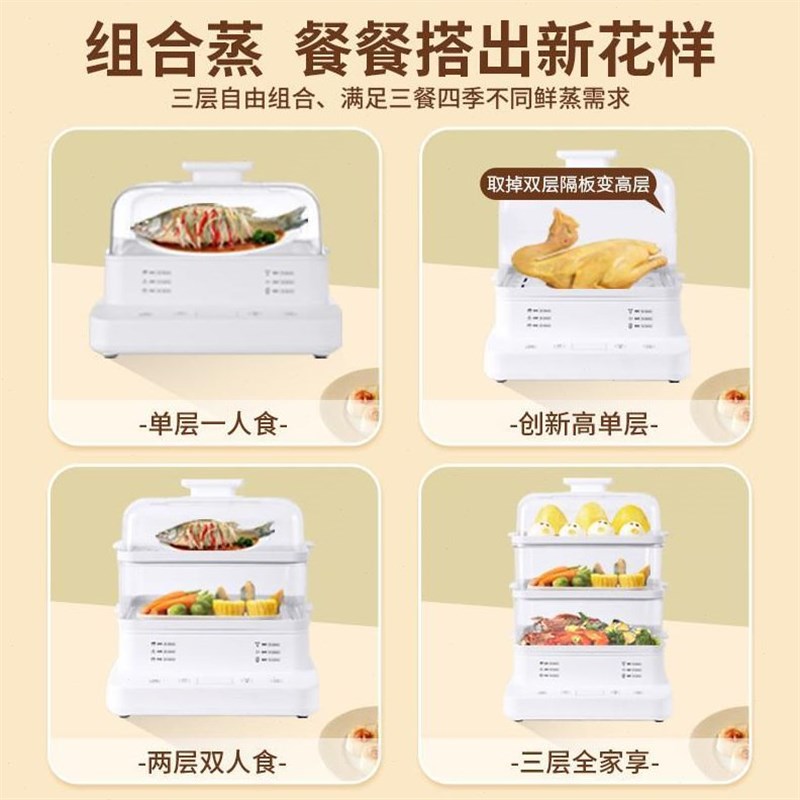 电蒸锅V蒸锅家用大容量多功能台湾1D10电蒸箱锅22加热蒸汽L全自动