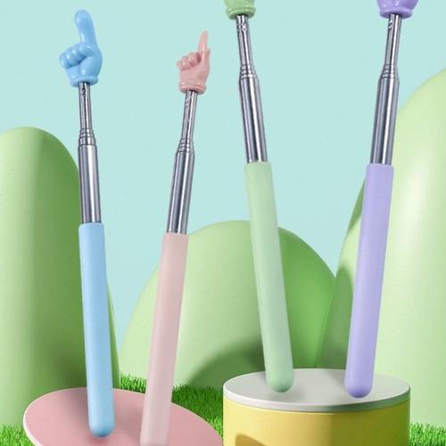 伸缩指读棒可爱教鞭教师学生阅读指挥棒读书手指棒教具教棍指读笔