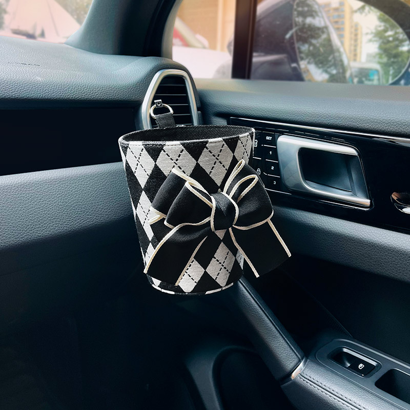 汽车垃圾桶创意车内垃圾桶座椅后排收纳杂物N出风口挂袋车载置物