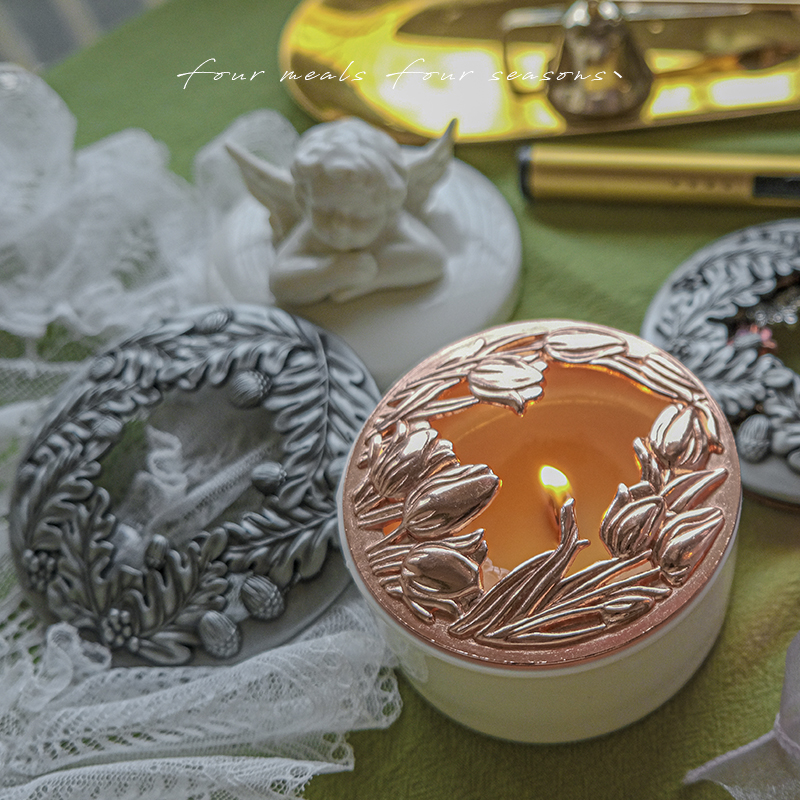 《聪明盖》香薰蜡烛专p用工具聚热防记忆圈挂壁精致好看金属盖内