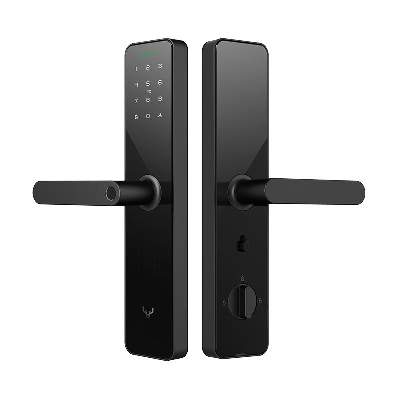 手X1半自X1动横把指纹锁智能锁密码锁子电家锁Z智能门锁用