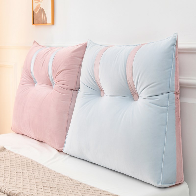 简约宿舍靠枕床头靠垫三角v床上靠背护腰榻榻米软包飘窗软垫拆洗