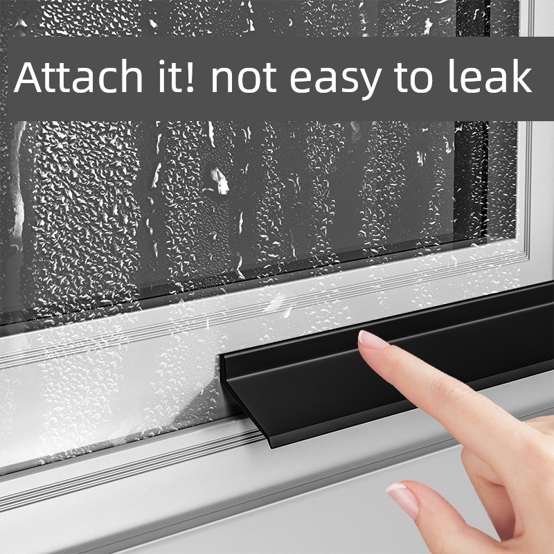 窗户挡水条e防雨水倒灌背胶挡板老式铝合金推拉窗挡水条门缝防风