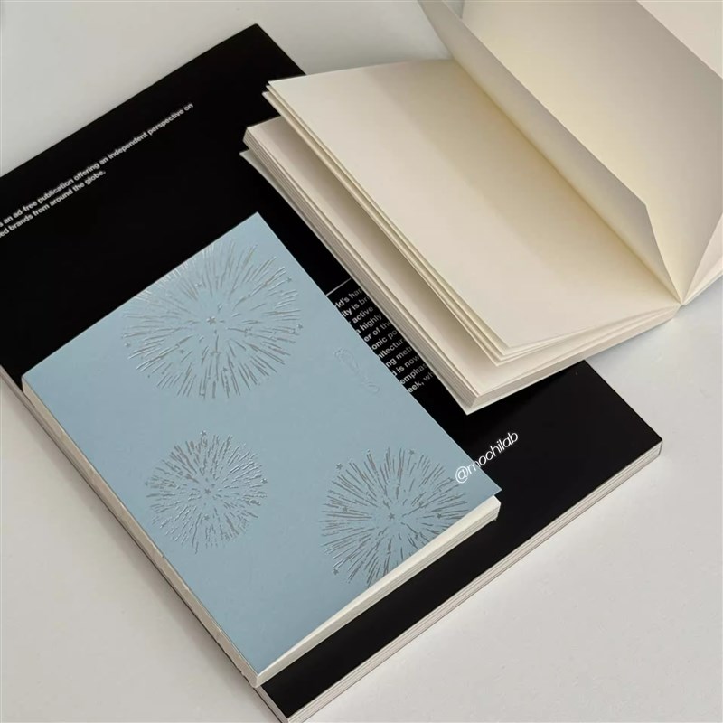 花火时刻a6定页本书写笔记本高颜值小众裸脊装订空白手账记事本子