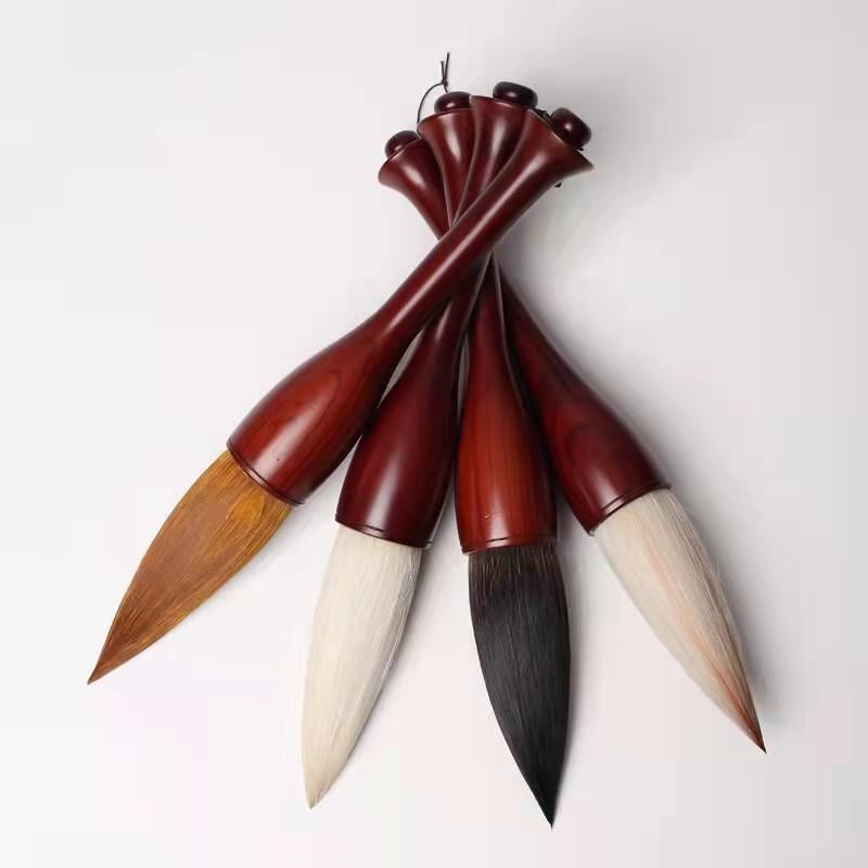 特大号毛笔大字斗笔大抓笔实木烤漆笔杆熊毫羊毫加健大字创作用笔