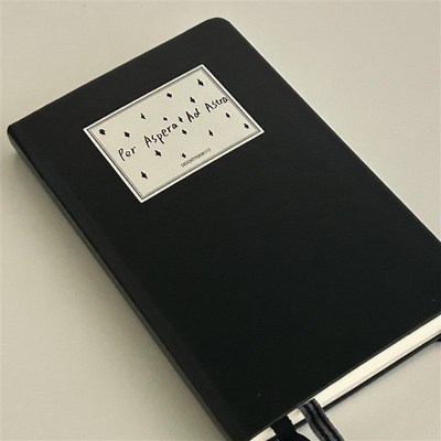黑色A6皮质手账本简约复古风高颜值空白内页学生日记事笔记本子