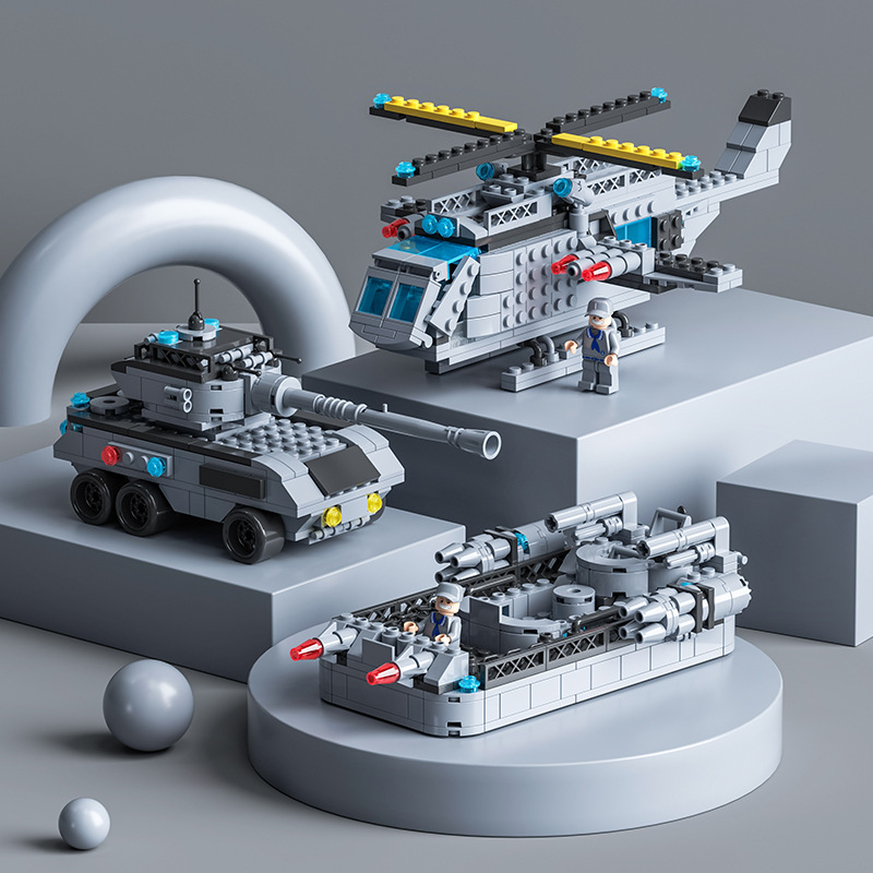 儿童小颗粒积木兼容乐男孩拼装航