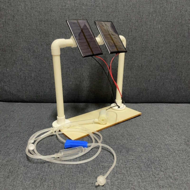 科技废物利用小制作太阳能自动滴灌浇花系统模型节水环保手工作品
