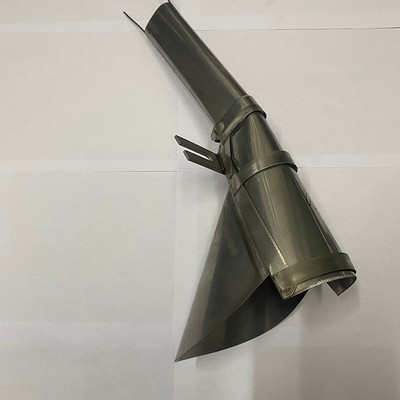 自动立式包装机配件成型器 不锈钢制袋器 三边封背封接料斗下料斗