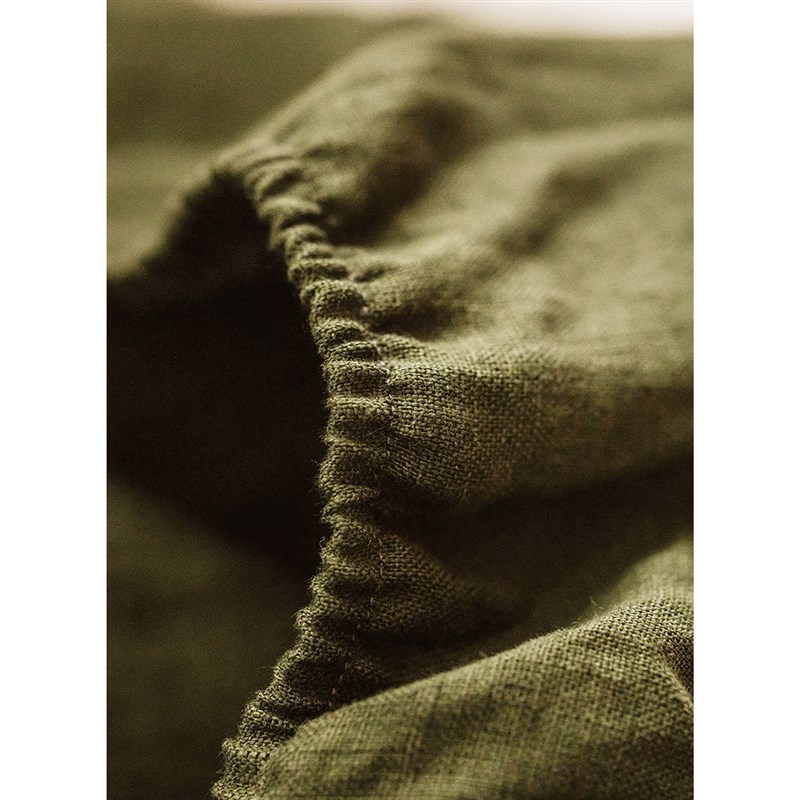 亚麻夏天裸睡床笠单件夏款纯色床罩床套防尘罩1.8床X垫保护套订制