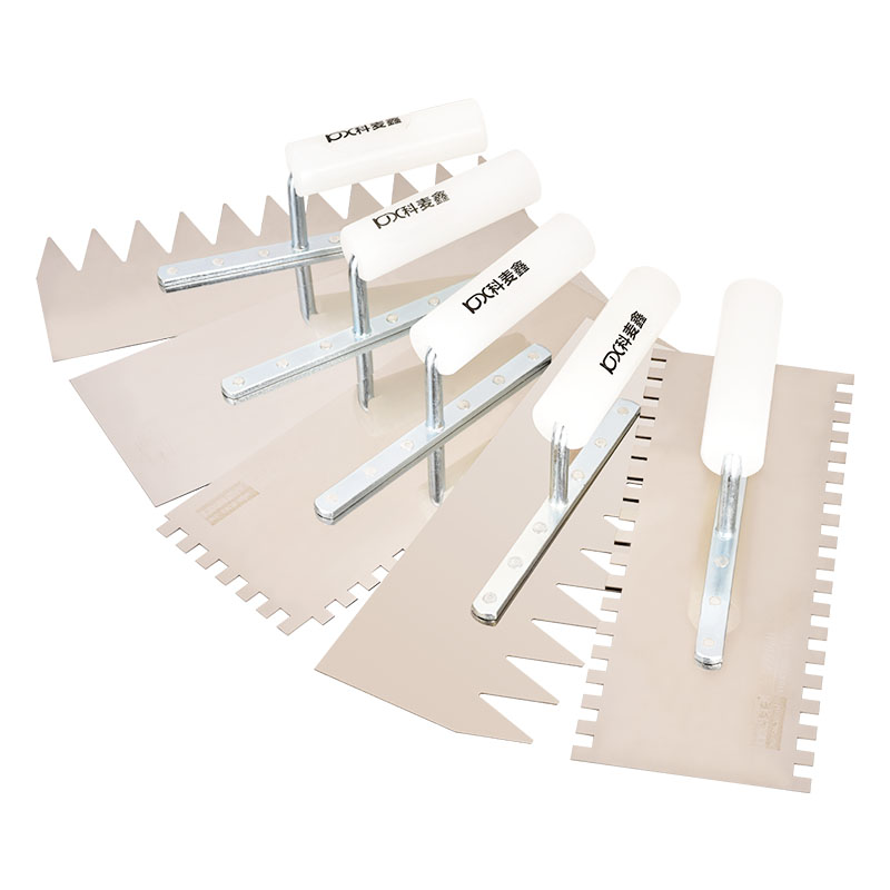 抹子抹泥刀瓦工工具牛筋柄不锈钢抹灰刀泥工铺贴瓷砖锯齿刮刀装修