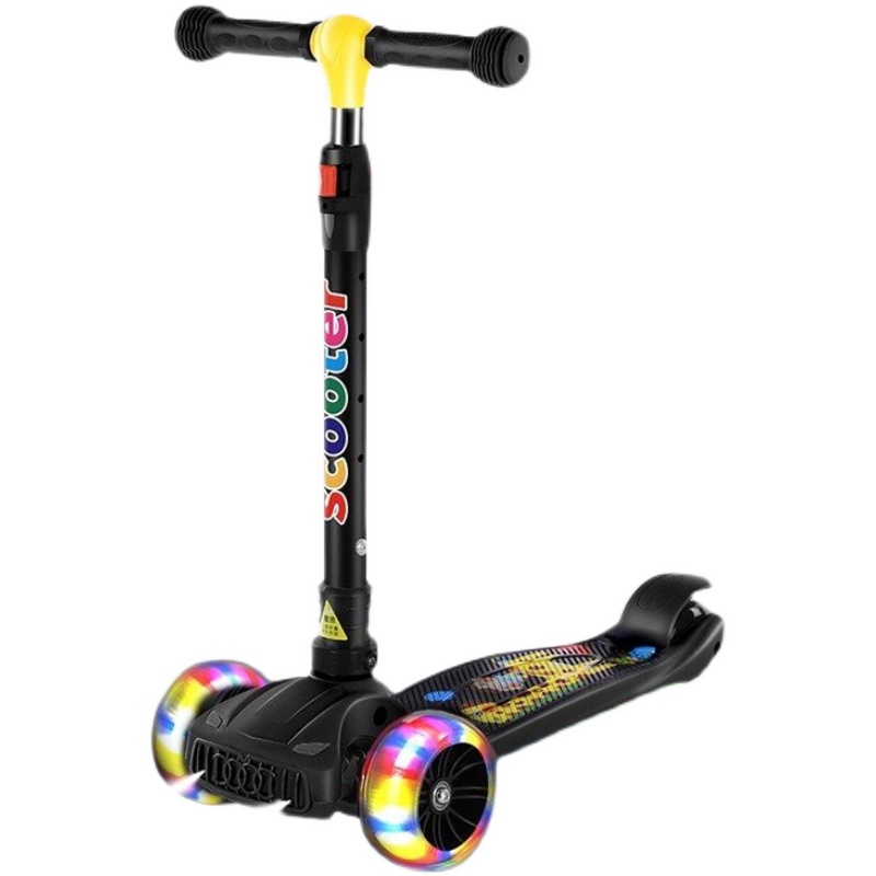 滑板车6一12岁儿童3一6带闪光滑滑车10一15岁男2三合一宝宝溜溜车