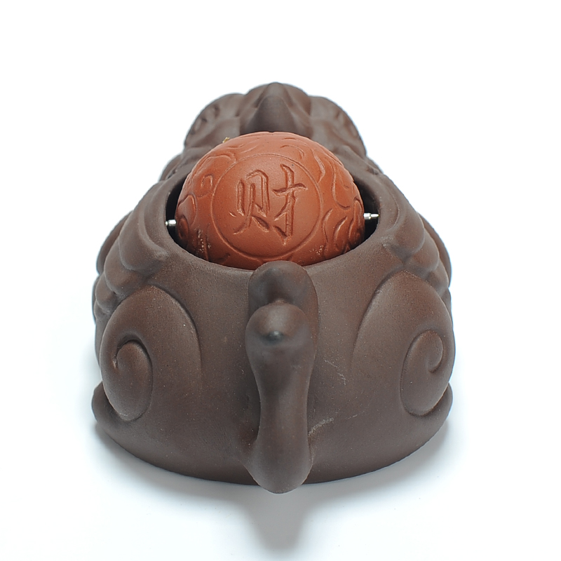 紫砂茶宠摆件可养貔貅金蟾功夫茶具配件蟾蜍喷水茶W玩茶台摆件饰