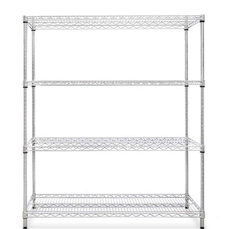 镀铬仓库不锈钢线网货架多层带轮C移动置物架防静电架冷库储物架