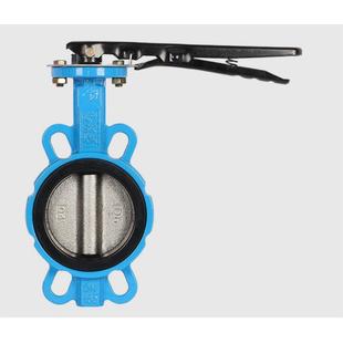 150 手动对夹式 100 蝶阀d71x手柄软密封四氟碟阀阀门dn50 200