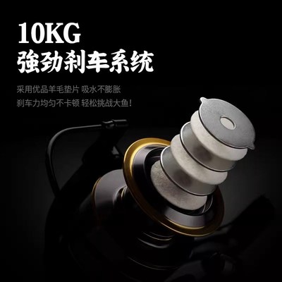 池刃纺车轮路滑海竿矶钓筏钓鱼轮路亚远投全金属线杯渔线轮