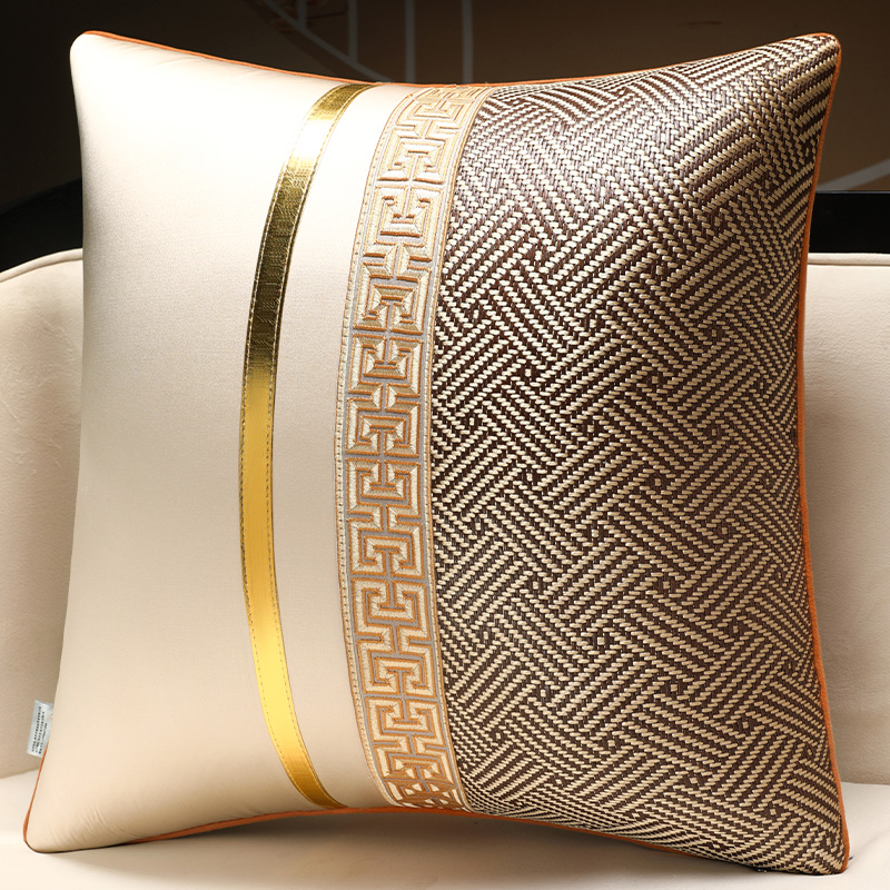 夏天抱枕套新中式客厅沙发靠枕不含芯夏季款透气办公室腰枕靠背垫