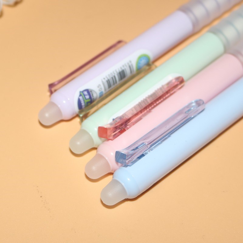 爱好ST尖按动可擦中性笔GP2711小学生摩易擦05黑晶蓝小清新水笔