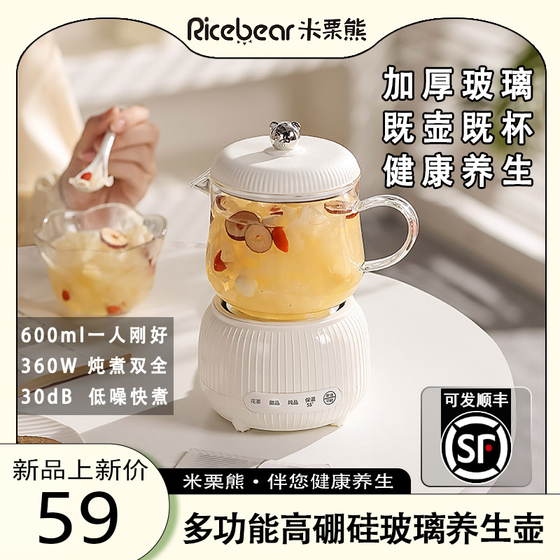 一人养生壶办公室多功能小型迷你mini电热水壶养生杯热牛奶电炖杯