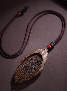 沉香木吊坠男女本命佛项链佛牌大日如来大势至虚空藏普贤文殊菩萨